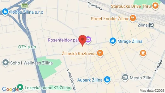 Apartments for rent i Žilina - kort over placeringen