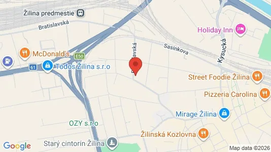 Apartments for rent i Žilina - kort over placeringen