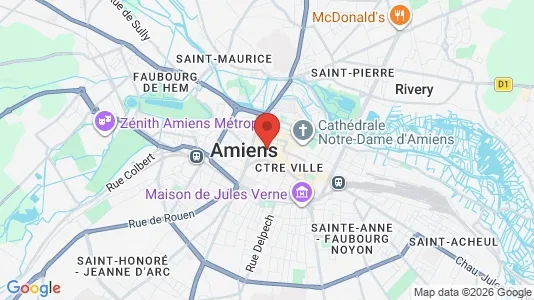 Houses for rent i Amiens - kort over placeringen
