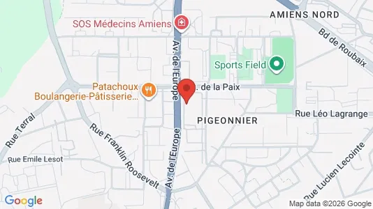 Apartments for rent i Amiens - kort over placeringen