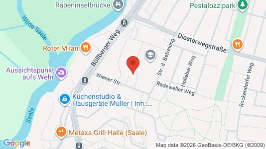 Apartments for rent i Halle (Saale) - kort over placeringen