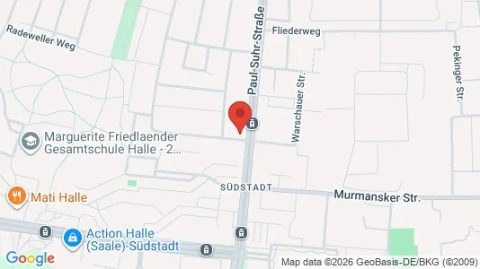 Apartments for rent i Halle (Saale) - kort over placeringen