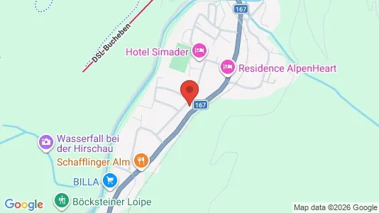 Apartments for rent i Bad Gastein - kort over placeringen