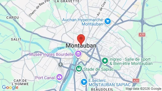 Houses for rent i Montauban - kort over placeringen