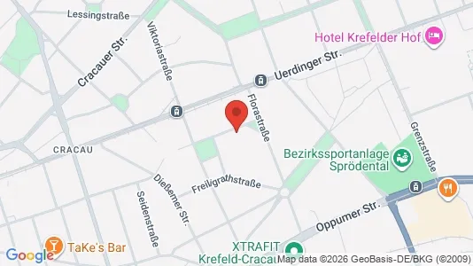 Apartments for rent i Krefeld - kort over placeringen