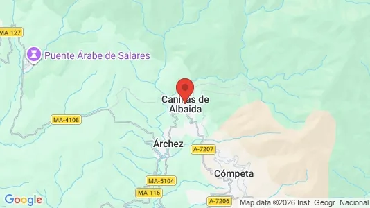 Apartments for rent i Canillas de Albaida - kort over placeringen