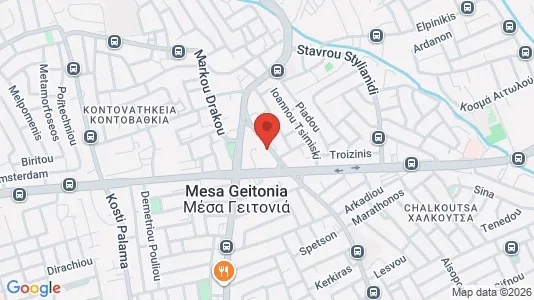 Apartments for rent i Mesa Geitonia - kort over placeringen