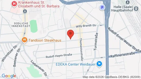 Apartments for rent i Halle (Saale) - kort over placeringen