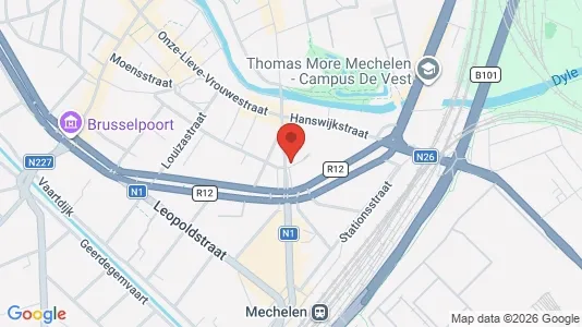 Apartments for rent i Mechelen - kort over placeringen