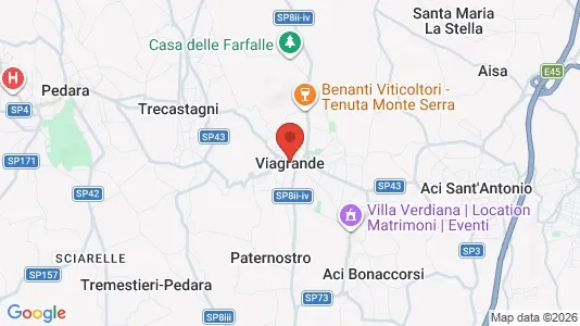 Houses for rent i Viagrande - kort over placeringen