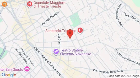 Apartments for rent i Trieste - kort over placeringen