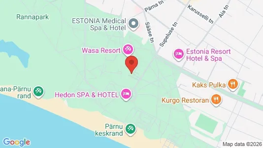 Apartments for rent i Pärnu - kort over placeringen