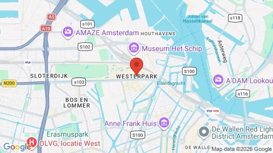 Apartments for rent i Amsterdam Westerpark - kort over placeringen