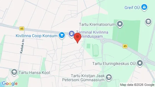 Apartments for rent i Tartu - kort over placeringen