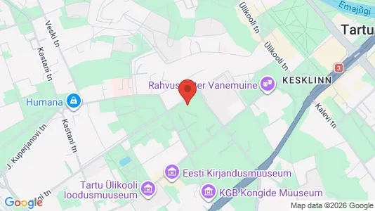 Apartments for rent i Tartu - kort over placeringen