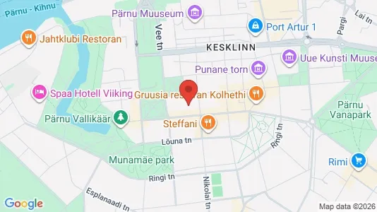 Apartments for rent i Pärnu - kort over placeringen
