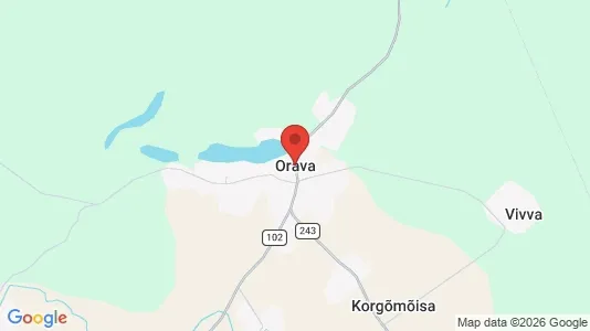 Apartments for rent i Orava - kort over placeringen