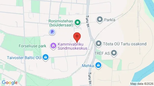 Apartments for rent i Tartu - kort over placeringen