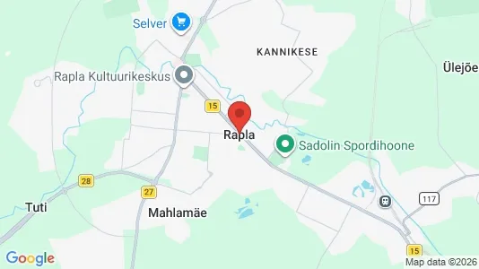 Apartments for rent i Rapla - kort over placeringen