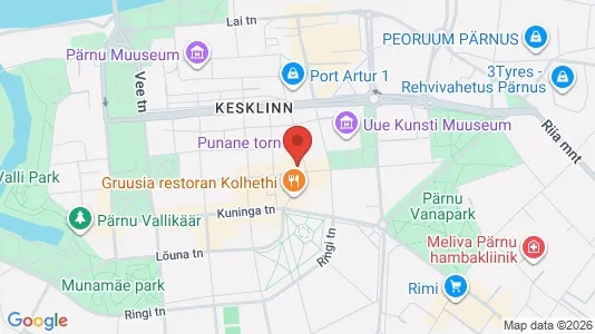 Apartments for rent i Pärnu - kort over placeringen
