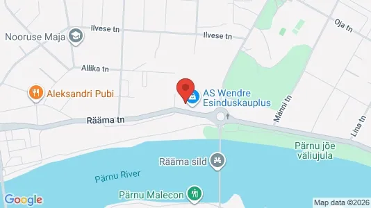 Apartments for rent i Pärnu - kort over placeringen