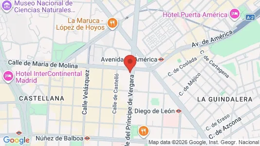 Apartments for rent i Madrid Salamanca - kort over placeringen
