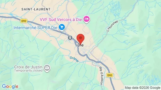Apartments for rent i Die - kort over placeringen