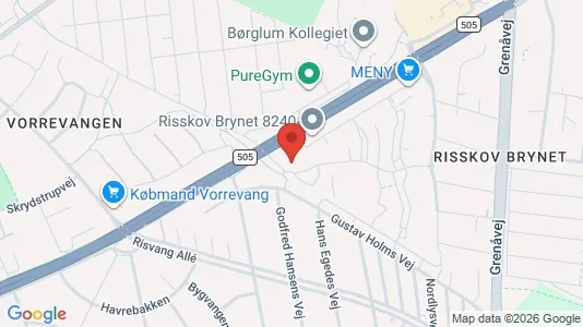 Apartments for rent i Risskov - kort over placeringen