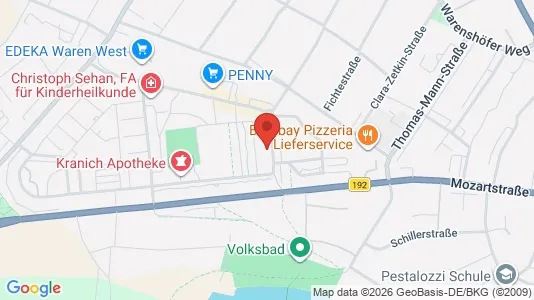 Apartments for rent i Mecklenburgische Seenplatte - kort over placeringen