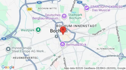 Apartments for rent i Bochum - kort over placeringen