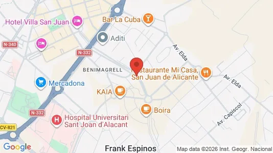 Apartments for rent i El Campello - kort over placeringen
