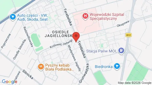 Apartments for rent i Biała Podlaska - kort over placeringen