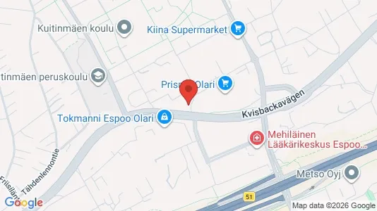 Apartments for rent i Espoo - kort over placeringen