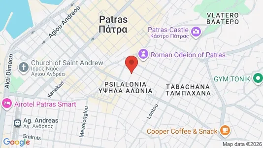 Apartments for rent i Patras - kort over placeringen