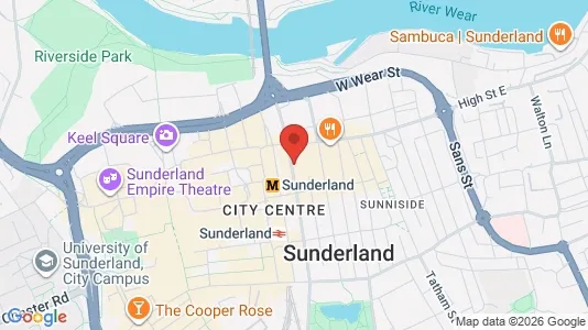 Apartments for rent i Sunderland - Tyne and Wear - kort over placeringen