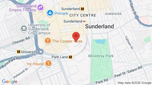 Apartments for rent i Sunderland - Tyne and Wear - kort over placeringen