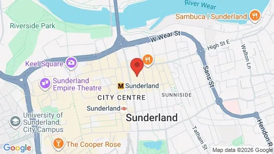 Apartments for rent i Sunderland - Tyne and Wear - kort over placeringen