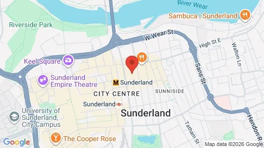 Apartments for rent i Sunderland - Tyne and Wear - kort over placeringen