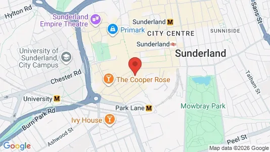 Apartments for rent i Sunderland - Tyne and Wear - kort over placeringen