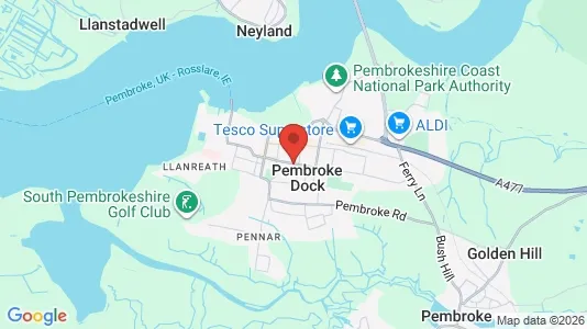 Apartments for rent i Pembroke Dock - Dyfed - kort over placeringen