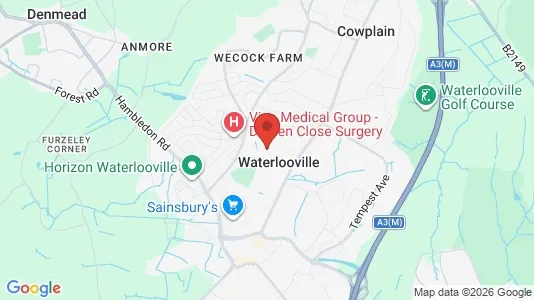 Apartments for rent i Waterlooville - Hampshire - kort over placeringen