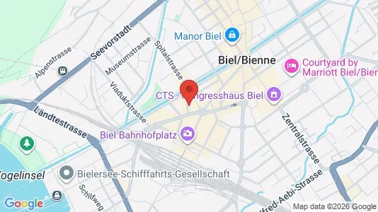 Apartments for rent i Biel - kort over placeringen