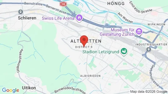 Apartments for rent i Zürich Distrikt 9 - kort over placeringen