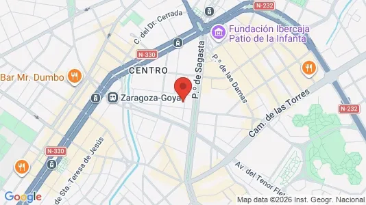 Apartments for rent i Zaragoza - kort over placeringen