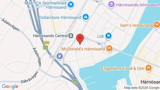 Apartments for rent i Härnösand - kort over placeringen