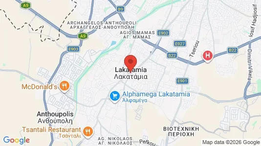 Apartments for rent i Nicosia Lakatameia - kort over placeringen