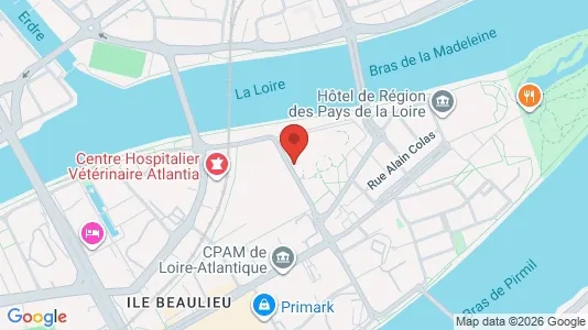 Apartments for rent i Nantes - kort over placeringen