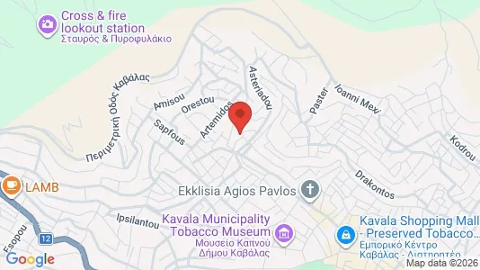 Apartments for rent i Kavala - kort over placeringen