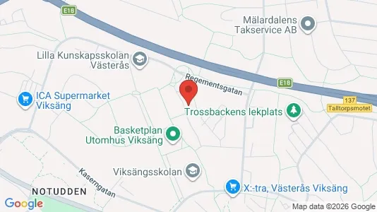 Apartments for rent i Västerås - kort over placeringen