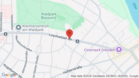 Apartments for rent i Dresden - kort over placeringen
